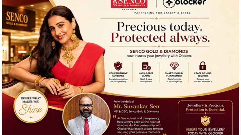 Business News | Senco Gold & Diamonds Partners With Olocker to Give Customers Free Jewellery Insurance, Letting Precious Memories Be Worn, Not Hidden Away