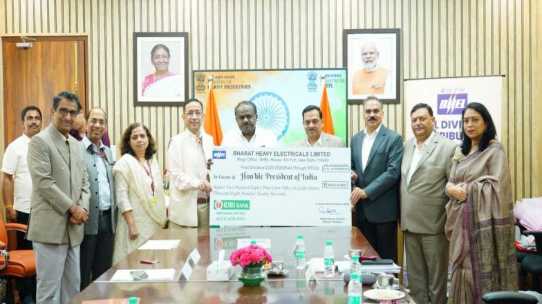 Business News | BHEL Dividend Payout to Centre Rises over 2.5 Times to Rs 283.56 Crore for FY26