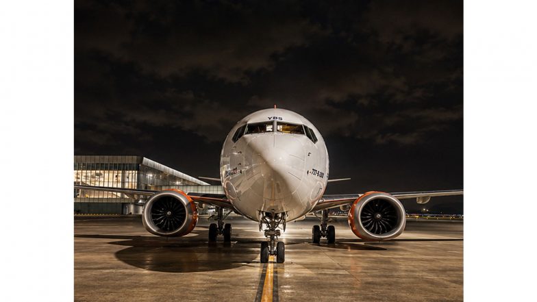 India News | Akasa Air Expands Fleet with Induction of 42nd Aircraft as Boeing 737 MAX 8-200 Arrives at Navi Mumbai Airport