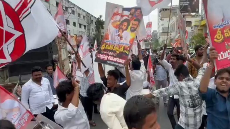 India News | Andhra Pradesh: Jana Sena Cadres Hold Massive Bike Rallies, Offer Prayers on Pawan Kalyan's Birthday