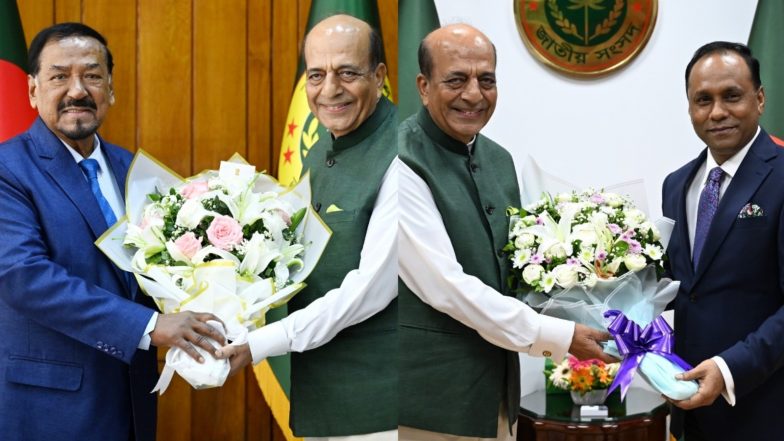 World News | Indian High Commissioner Dinesh Trivedi Calls on Speaker, Deputy Speaker of Bangladesh Parliament