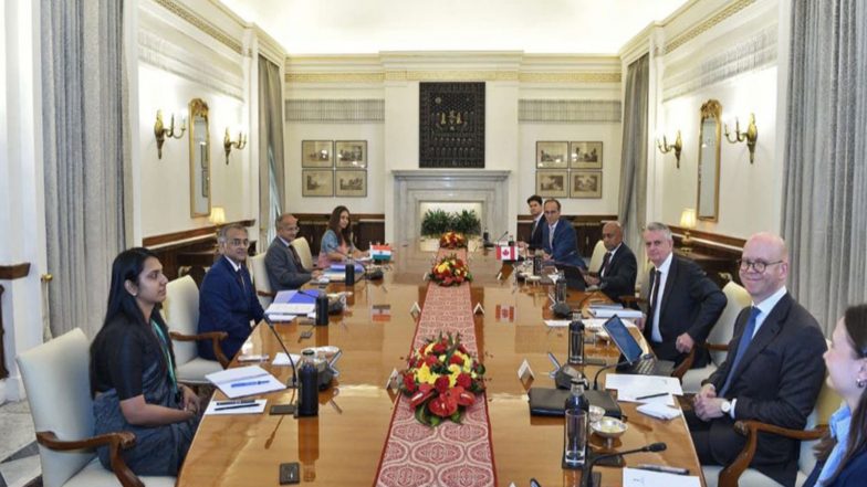 World News | India and Canada Reaffirm Strategic Ties, Target Bilateral Trade of CAD 70 Bn by 2030 at Foreign Office Consultations