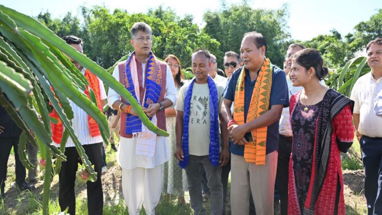 India News | Assam Minister Pijush Hazarika Inspects Major Irrigation Projects, Agri-ventures in Tamulpur; Announces Rs 70-crore Canal Project