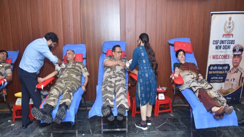 India News | CISF Organises Blood Donation Drive at NHCC Hospital in Mahipalpur