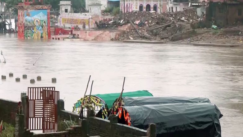 India News | MP: Heavy Rain in Chitrakoot Pushes Mandakini River Above Danger Mark
