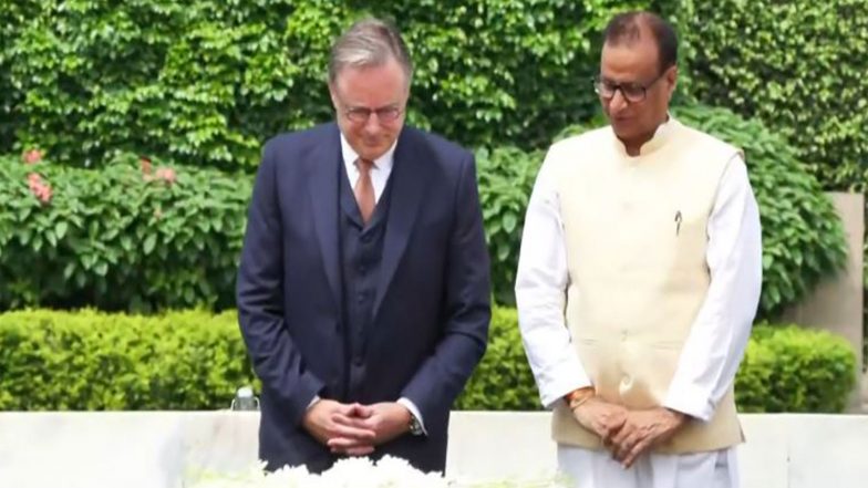 World News | Belgian Prime Minister Bart De Wever Pays Tribute to Mahatma Gandhi at Rajghat 