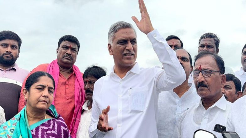 India News | BRS's Harish Rao Challenges CM Revanth Reddy to ‘selfie Challenge’ at Stalled Narsapur Canal Works