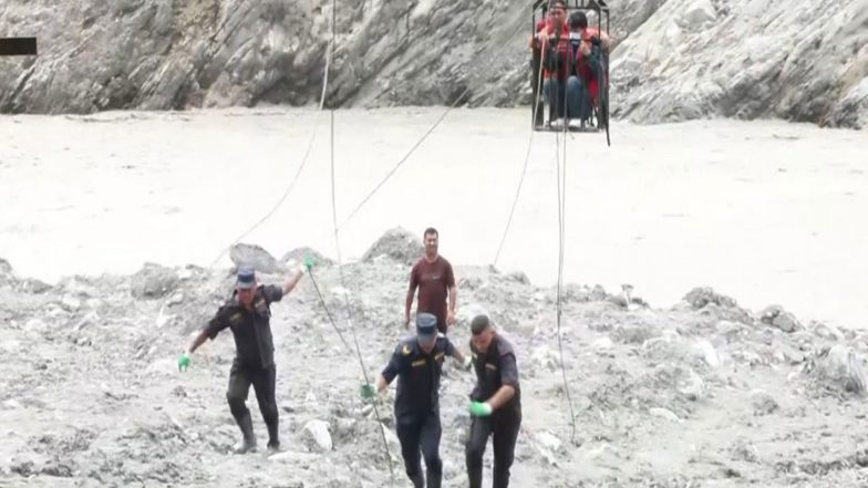 World News | Nepal Police Operate Makeshift Zip Line to Help Residents Cross River in Flood-hit Trishuli