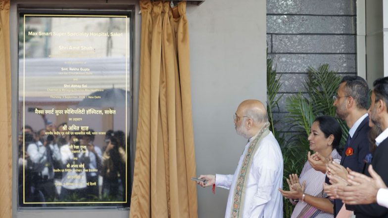 India News | Amit Shah Inaugurates New 400-bed Tower at Max Smart Super Speciality Hospital in Saket