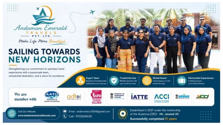 Business News | Andaman Emerald Travels Continues to Set the Standard for Personalized Island Holidays in the Andaman & Nicobar Islands