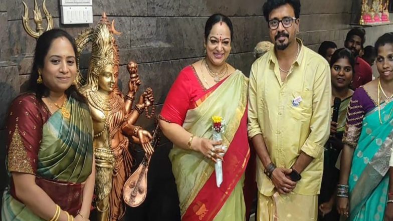 Business News | Veteran Actress Nalini Nair Attends Inauguration of ‘Srishti’ Spiritual Products Showroom in Kancheepuram