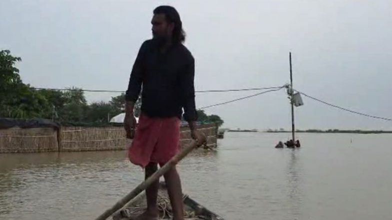 India News | Bihar: Flood Situation Remains Grim in Saran as Ganga, Saryu, Gandak Rivers' Levels Rise