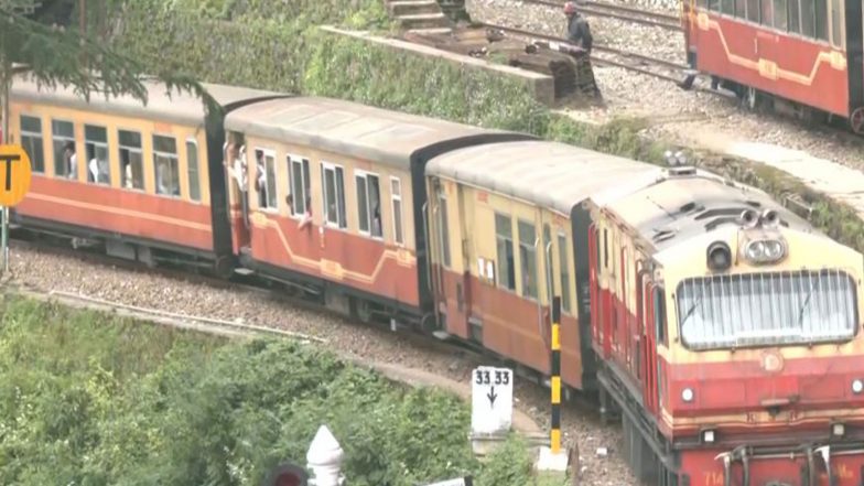 India News | Himachal: Kalka–Shimla Toy Train Partially Resumes Operations; Tourists Thrilled as Scenic Heritage Route Reopens