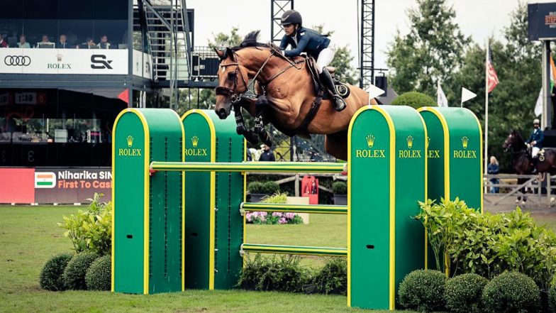 Business News | Niharika Singhania Shines at Brussels Stephex Masters With Clear 1.45m Round, Secures Sixth Place in CSI2* Grand Prix