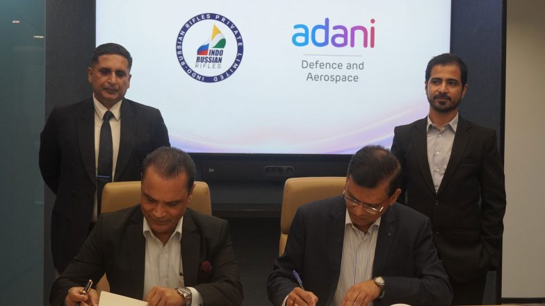 Business News | Adani Defence Signs Five-year Ammunition Supply Pact with IRRPL for AK-203 Programme