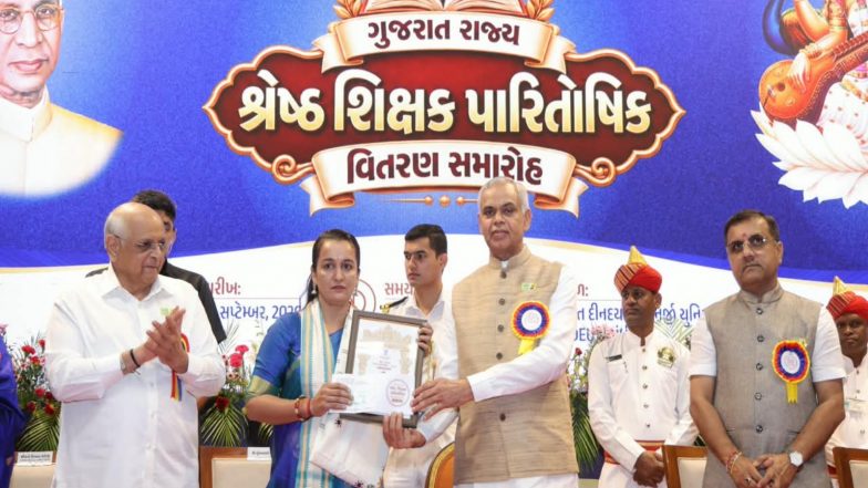India News | Gujarat Governor, CM Honour 40 Outstanding Teachers