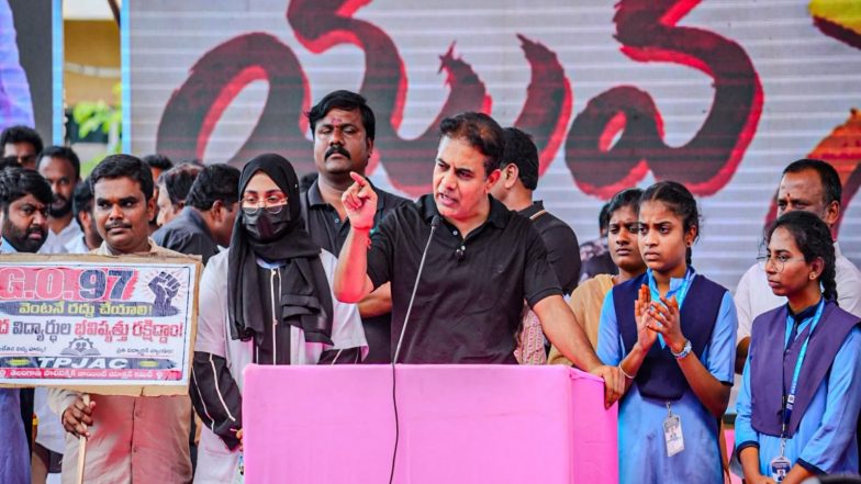 India News | Chhatron Ki Goonj’ is Not Enough; Rahul Gandhi Must Come to Karimnagar and Hear Telangana’s Students: BRS Working President KTR