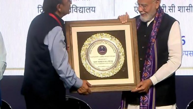 India News | Delhi: PM Modi Participates in Landmark SRCC 100th Anniversary event