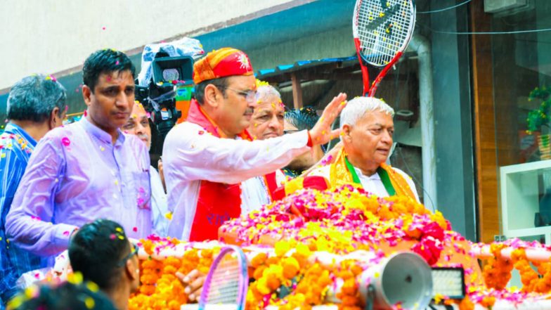 India News | Rajasthan CM Bhajanlal Sharma Holds Roadshow in Bhilwara, Says ‘triple-engine’ BJP Govt Will Accelerate Development