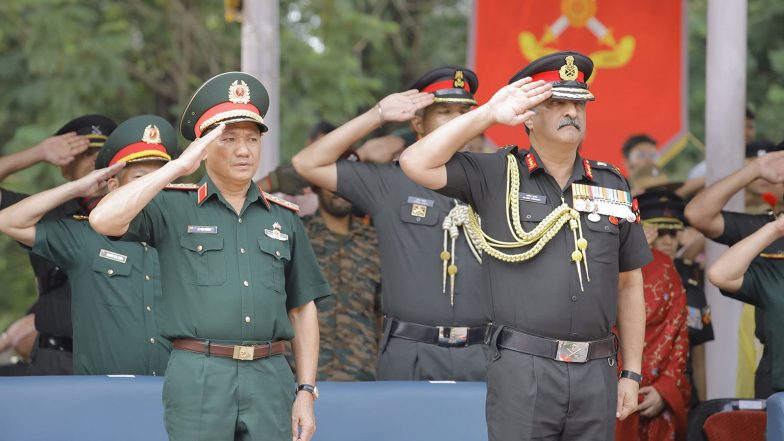 World News | Vietnam People's Army Lt Gen Le Van Huong Attends Pipping Ceremony at OTA Gaya as 253 Cadets Commissioned into Indian Army