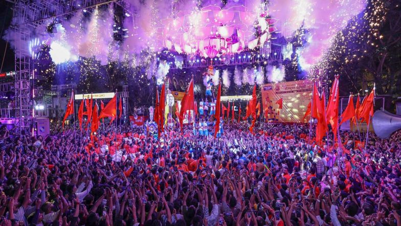 India News | Pune: Shivtej Govinda Troop Breaks Dahi Handi with Seven-tier Pyramid at DJ-free Celebration