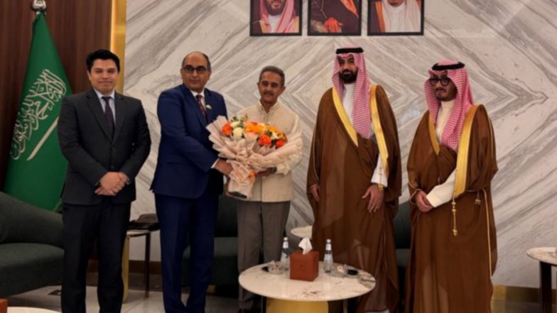 World News | MoS Kirti Vardhan Singh Arrives in Saudi Arabia for Bilateral Visit