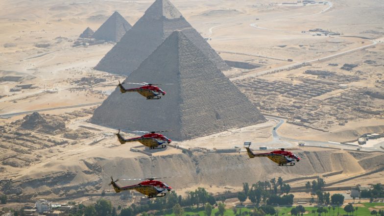 World News | IAF Sarang Team in Egypt to Showcase Helicopter Precision Flying, Debut New Manoeuvre at El Alamein Airshow