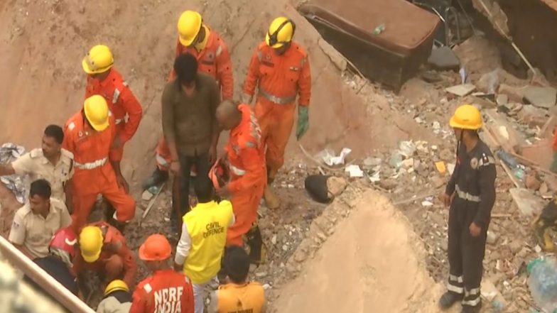 India News | Satya Niketan Building Collapse: 6 Rescued So Far; Delhi CM Rekha Gupta Visits Incident Site