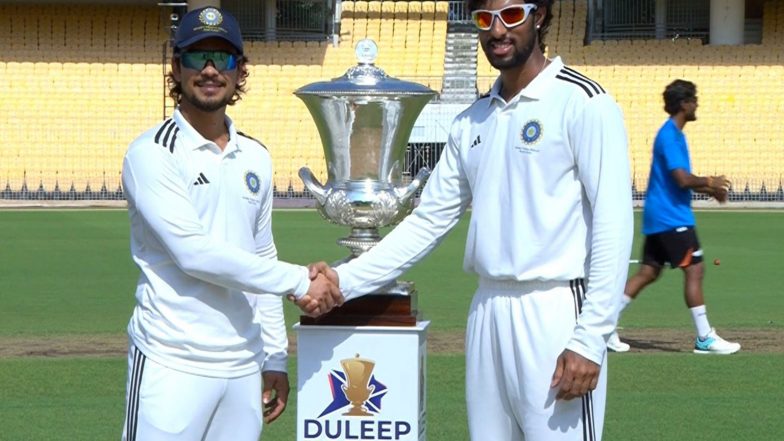 Sports News | Duleep Trophy Final: Ishan Kishan's Unbeaten Ton Puts East Zone in Command Against South Zone on Day 1