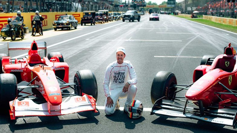 Sports News | Sebastian Vettel Pays Emotional Tribute to Michael Schumacher by Driving Iconic F2002 at Monza