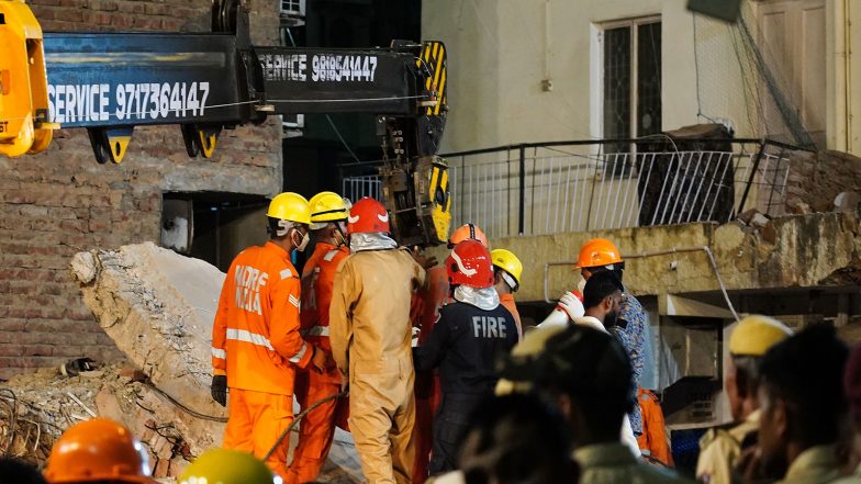 India News | Satya Niketan Building Collapse: Delhi CM Orders Magisterial Inquiry, FIR Against Owner