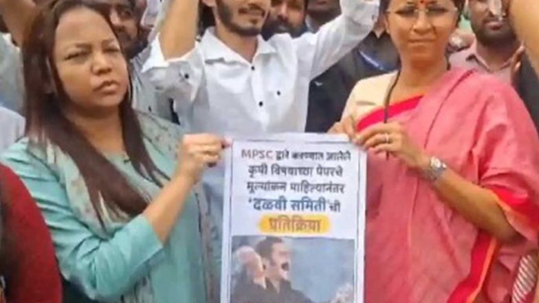India News | Maharashtra: Supriya Sule Joins MPSC Aspirants' 'Aakrosh Morcha' in Pune over Alleged Drug Inspector Paper Leak