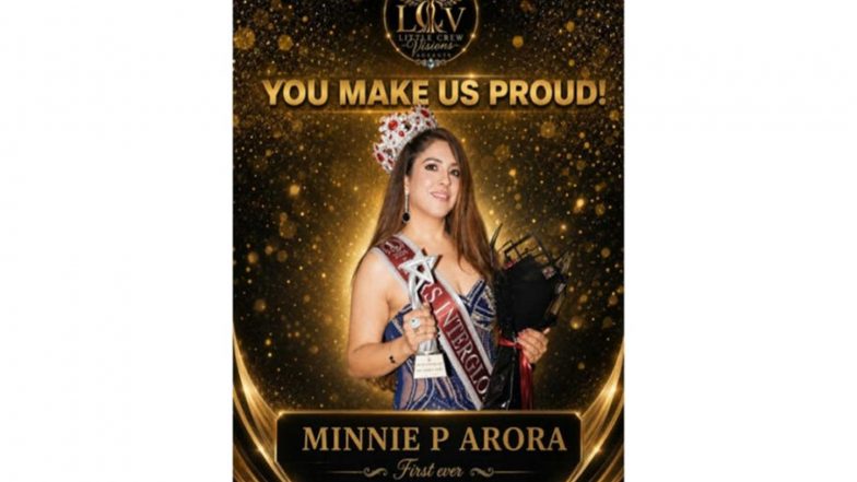 Business News | Minnie P Arora Scripted History as First-Ever Vice Mrs Interglobal: Redefining Pageantry Through Emotional Intelligence and Purpose