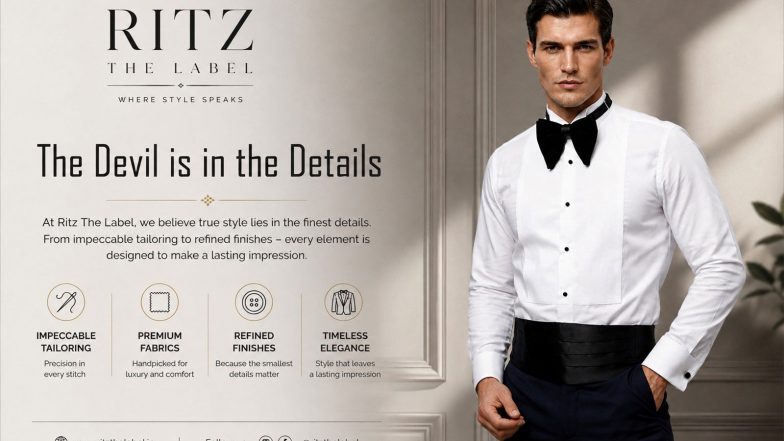 Business News | Tailored for Distinction: How Ritz The Label Is Redefining Luxury Menswear Through Heritage, Precision, and Purpose