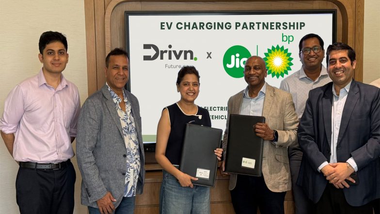 Business News | Jio-bp, DRIVN Partner to Develop Commercial EV Charging Infrastructure Along Highways
