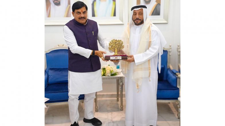 World News | Madhya Pradesh CM Meets Sharjah Chamber of Commerce Chairman at AIM Congress-2026 in UAE 