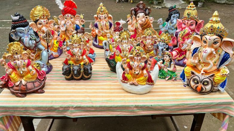 Entertainment News | Central Jail Raipur Inmates Craft Nearly 500 Eco-friendly Idols of Lord Ganesh for Ganesh Chaturthi