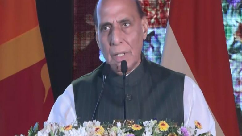 World News | “Fastest-growing Economy”: Defence Minister Rajnath Singh Highlights India's Economic Growth, Lower Inflation During Colombo Visit