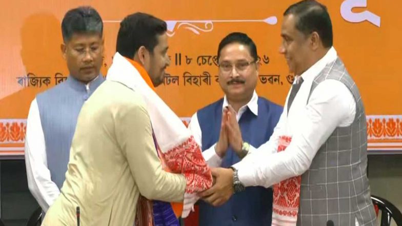 India News | Former Nagaon DC Debashis Sarma, Journalists Lenin Saurav Bora, Gunjan Kalita Join BJP in Assam