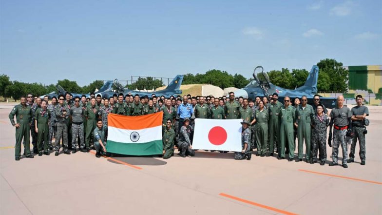 World News | IAF Welcomes F-2 Fighter Jets of Japan Air Self-Defense Force for Exercise Veer Guardian 2026