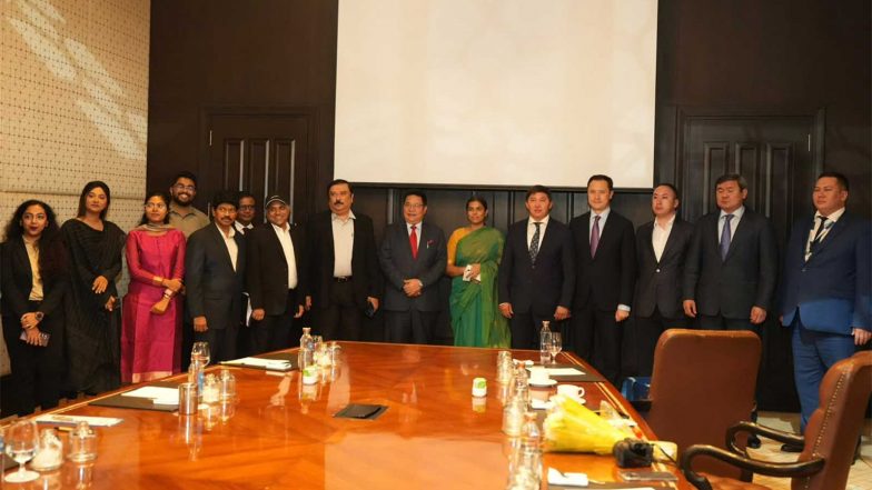 Business News | Tamil Nadu Industries Minister Pitches Manufacturing, Tech Capabilities to High-level Delegation from Kazakhstan 
