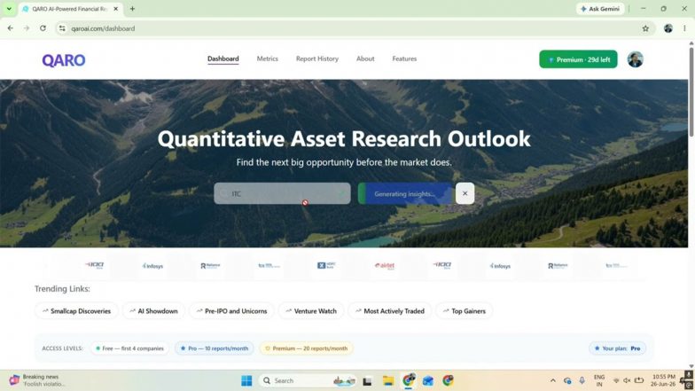 Business News | The Future of FinTech: Inside the AI Engine Replacing Manual Stock Research Meet QARO AI