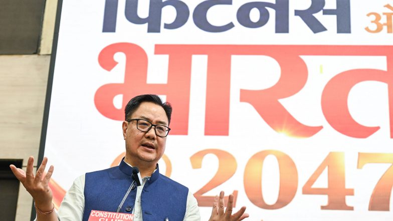 India News | Union Minister Kiren Rijiju to Preside over Prize Distribution of 27th National Youth Parliament Competition 2025-26 for Navodaya Vidyalayas