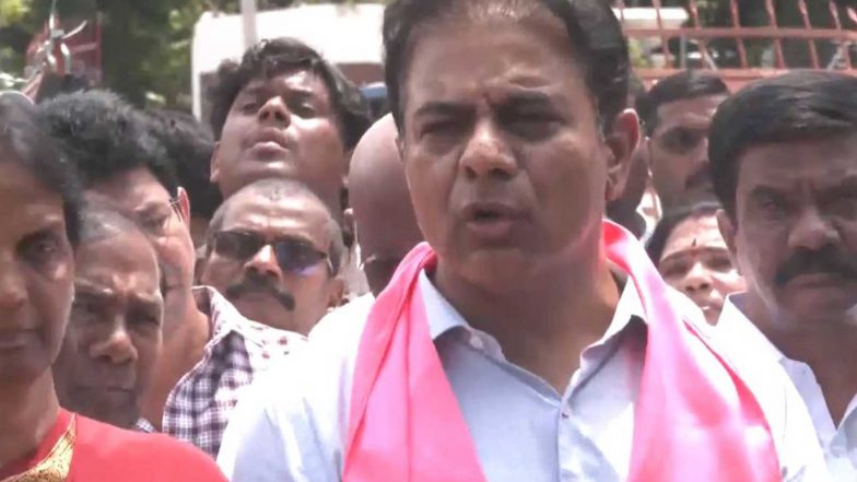 India News | Telangana: KTR Alleges Attack on BRS Women Leaders, Slams Suspension of MLAs; Says Governor Assured Probe
