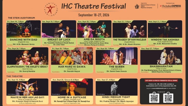 Business News | IHC Theatre Festival 2026 to Celebrate the Diversity and Dynamism of Indian Theatre