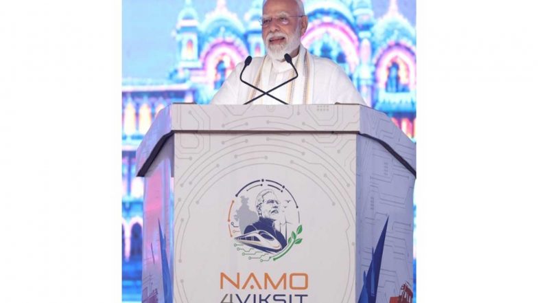 Business News | Prime Minister Inaugurates and Lays Foundation Stones for Projects Worth over Rs 35,000 Crore; Highlights AI, Skills, and Vadodara’s Evolution as an Industrial Hub