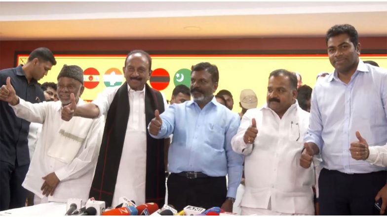 India News | “Alliance Foundation is Strong, Fight is Against RSS”: Manickam Tagore on New TVK-led Bloc; Bypoll Candidates to Be Announced Tomorrow