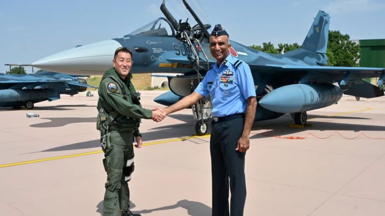 World News | Rajnath Singh Hails India-Japan Defence Ties as Japanese Fighter Jets Arrive for Exercise Veer Guardian