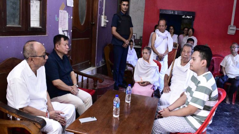 India News | Manipur CM Khemchand Singh Visits Bereaved Family of Late Musician Vikram Singh, Assures Justice
