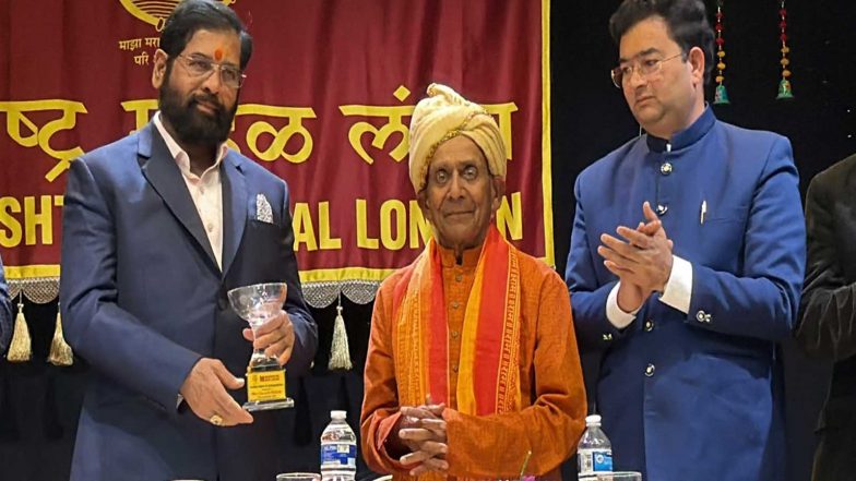 India News | UK: Maharashtra Dy CM Eknath Shinde Conferred the 'Global Pride of Maharashtra Award' in London